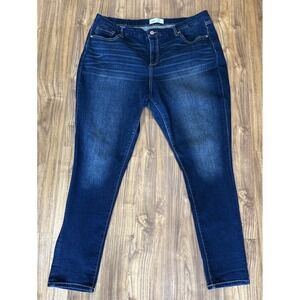 BKE Jeans Gabby Curvy Fit High Rise Skinny Womens 36x31.5 Blue Dark Wash